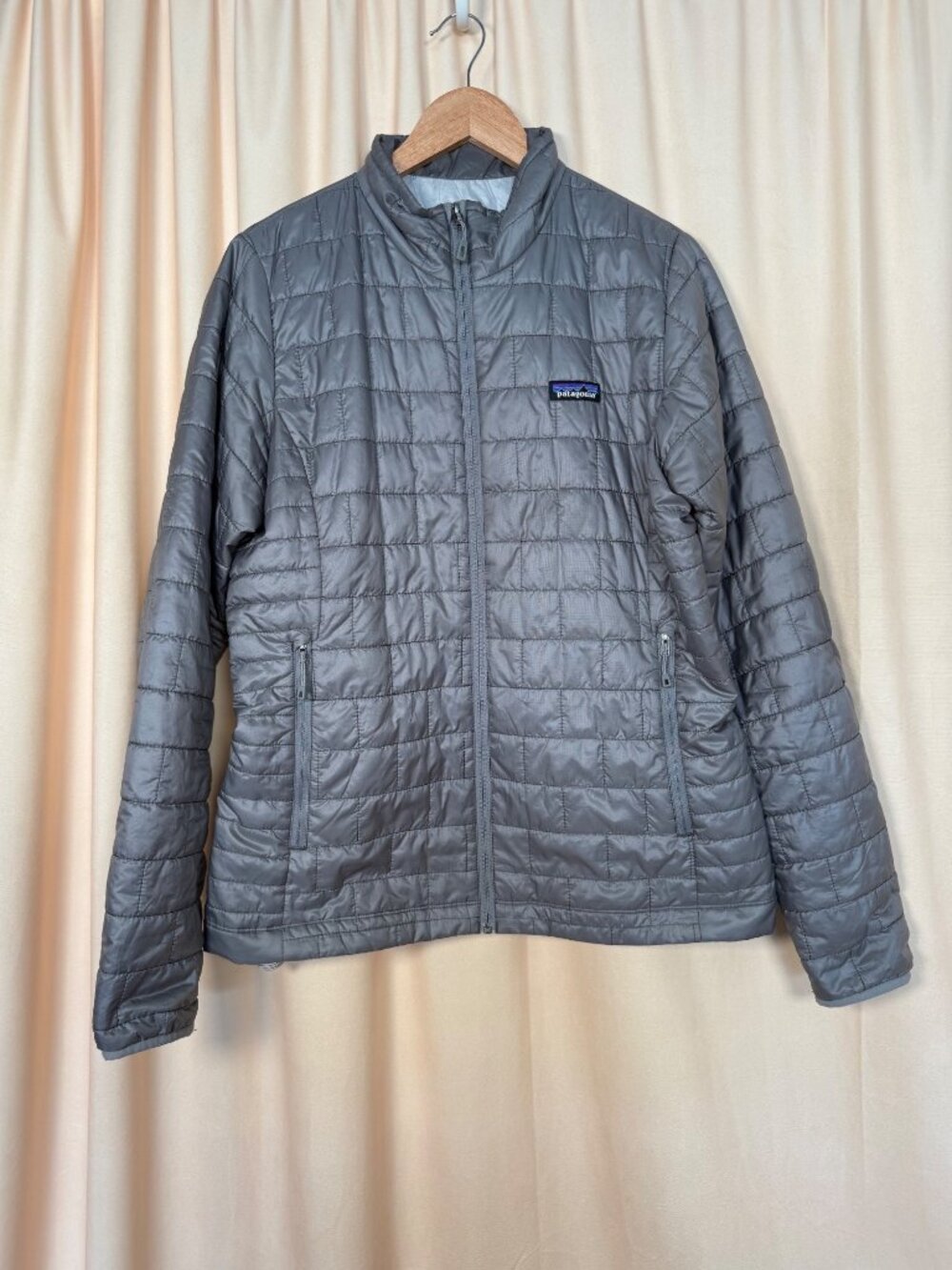 Patagonia Nano Puff Jacket Women’s Large Gray Full Zip PrimaLoft Lightweight